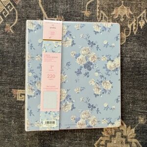 Love Shack Fancy Binder Everblooming Rosettes Floral Blue Trapper Keeper NEW LSF